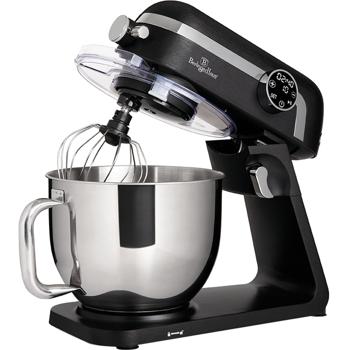 Preview: Robot da cucina premium con display a LED, elegante nero opaco, ciotola in acciaio inox da 7 litri, 1800 W - Di alta qualità, moderno e potente, per cuocere, cucinare e altro ancora