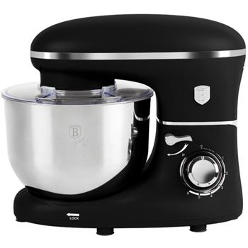 Preview: Robot de cuisine haut de gamme - 1300W, bol inox 6L, 6 vitesses, mélange planétaire - Pour pâtisserie, cuisine, familles - Noir mat - CH10469