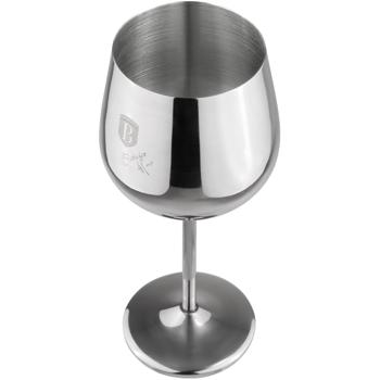 Preview: Elegantes 2tlg. Metall Weinglas Set, silber: Unzerbrechlich & stilvoll für Weinliebhaber, Robust, kühlend & für besondere Momente 