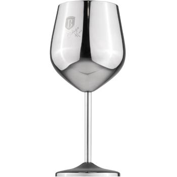 Preview: Elegantes 4tlg. Metall Weinglas Set, silber: Unzerbrechlich & stilvoll für Weinliebhaber, Robust, kühlend & für besondere Momente 