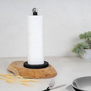 Preview: Moderner Küchenrollenhalter (schwarz & silber): Praktische Papierrollenhalterung, standfest, robust & eine stilvolle Ergänzung für Ihre Küchenausstattung Preview: Moderner Küchenrollenhalter (schwarz & silber): Praktische Papierrollenhalterung, standfest, robust & eine stilvolle Ergänzung für Ihre Küchenausstattung