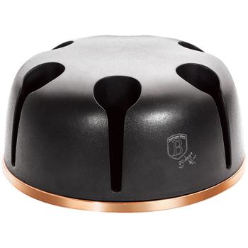 Preview: Elegante set di utensili da cucina da 6 pezzi (nero oro rosa) con supporto girevole: utensili da cucina eleganti per ogni cucina | Pratico, di alta qualità e un vero e proprio richiamo visivo