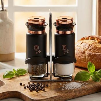 Elegant salt and pepper shaker set (120ml each): Stylish seasoning dispenser for kitchen & table, high quality, easy to refill & for everyday use or special occasions