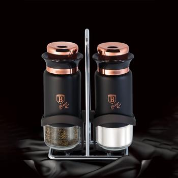 Preview: Elegante set di saliere e pepiere (120 ml ciascuna): elegante dispenser di condimenti per la cucina e la tavola, di alta qualità, facile da riempire e per l‘uso quotidiano o per le occasioni speciali