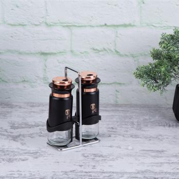 Preview: Elegante set di saliere e pepiere (120 ml ciascuna): elegante dispenser di condimenti per la cucina e la tavola, di alta qualità, facile da riempire e per l‘uso quotidiano o per le occasioni speciali