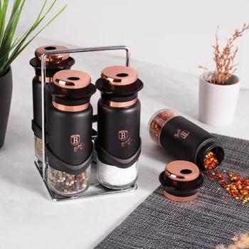 Preview: Elegante set di shaker per spezie (120 ml ciascuno): elegante dispenser di spezie per la cucina e la tavola, di alta qualità, facile da riempire e per l‘uso quotidiano o per le occasioni speciali