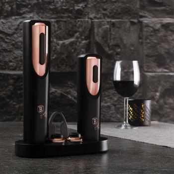 Preview: Set apribottiglie premium, nero oro rosa, con sigillo sottovuoto e tagliacapsule. Apertura facile e regalo perfetto per gli amanti del vino Preview: Set apribottiglie premium, nero oro rosa, con sigillo sottovuoto e tagliacapsule. Apertura facile e regalo perfetto per gli amanti del vino