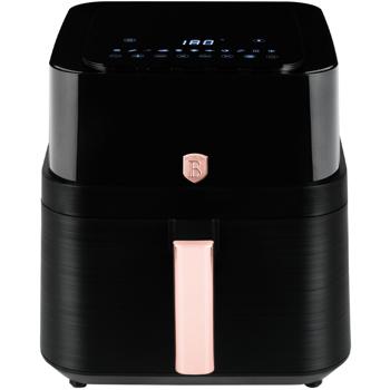 Preview: Heissluftfritteuse mit Sichtfenster & 11 Kochprogramme-Air Fryer, 7,2L, schwarz-roségold, fettarmes Frittieren, elegantes Design, knusprige Ergebnisse