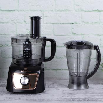 Preview: Robot culinaire compact, noir-or rose, 500 W - Robot multifonction avec presse-agrumes. Appareil puissant pour des résultats de cuisson optimaux