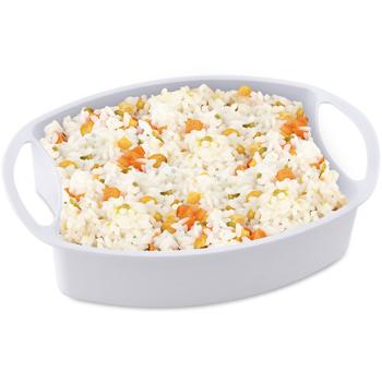 Preview: Elektrischer Dampfgarer (6L, 800W), schwarz-roségold: Für schonendes & gesundes Kochen, 2 Etagen, Timer & Abschaltautomatik, Vitamine erhalten, leicht & schnell