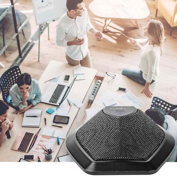 Preview: Professional conference speaker with USB connection & noise suppression, 360° microphone, crystal-clear audio quality for meetings, plug-and-play