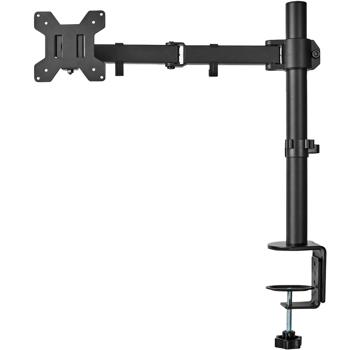 Preview: Support d‘écran mobile pour bureau - Ergonomique, inclinable, pivotant & réglable en hauteur - VESA 75/100, pour écrans 15-32