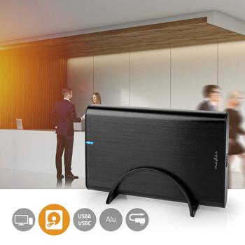 Preview: Portable 3.5“ hard disk enclosure SATA & SDD, for easy data backup & storage expansion, simple & versatile