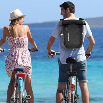 Preview: 2in1 bike pannier with backpack function, 20 l, black: For commuting, shopping & touring, practical & versatile
