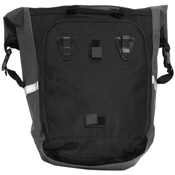 Preview: 2in1 bike pannier with backpack function, 20 l, black: For commuting, shopping & touring, practical & versatile