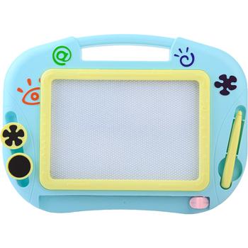 Preview: Ardesia magica magnetica 32x23 cm – Lavagna da disegno riscrivibile con penna magnetica e 2 timbri, gioco creativo per la prima infanzia e da viaggio per bambini