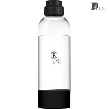 Preview: Sparkling water bottle 1L (black): For sparkling enjoyment & optimum carbonation