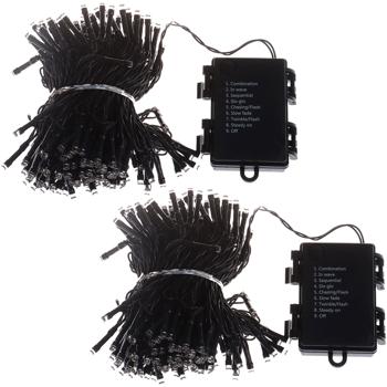 Preview: 2er-Set Stimmungsvolle LED Lichterkette 14m, 192 LEDs, warmweiss: 7 Leuchtmodi, batteriebetrieben, für Innen & Aussen, IP44 - Perfekte Weihnachtsdeko