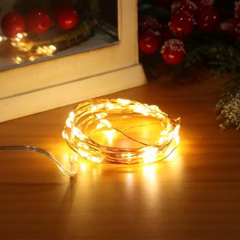 Preview: 2er-Set Traumhafte Draht Lichterkette 40 LEDs, warmweiss, 2m – Gemütliche Weihnachts-Deko für Innen – Batteriebetrieben, IP20 