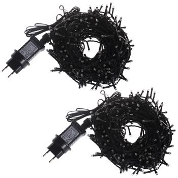 Preview: 2er-Set XL Lichterkette 320 LEDs warmweiss 24m, für Innen und Aussen, IP44 – Top Deko für Weihnachten, Garten, Terrasse