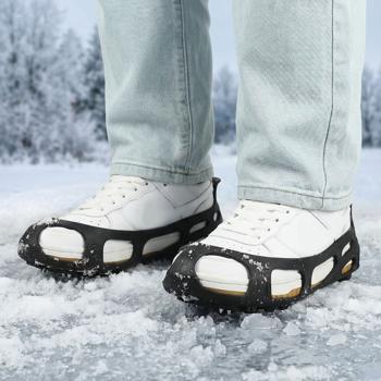 Premium Schuh-Spikes für Schuhgrösse 35 -39: Sichere Traktion auf Eis & Schnee, Grödel für maximale Trittsicherheit, Rutschfest & Langlebig