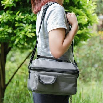 Preview: 2er-Set Mini-Kühltasche, faltbar, 6l: Hält Snacks & Getränke frisch – Ideal für Picknick & Büro – Kompakt, leicht & auslaufsicher