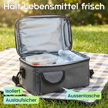Preview: 4er-Set Mini-Kühltasche, faltbar, 6l: Hält Snacks & Getränke frisch – Ideal für Picknick & Büro – Kompakt, leicht & auslaufsicher
