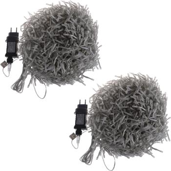 Preview: 2er-Set Wunderschöne LED-Büschel-Lichterkette, 2000 warmweisse LEDs, 8 Leucht-Modi, IP44, 20m - Ideal für Weihnachten, Balkon, Garten, Hochzeit & Deko