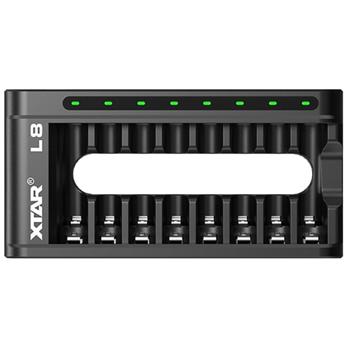 Preview: Chargeur Piles Universel 8 Emplacements - Li-ion/NiMH, AAA/AA - Intelligent, USB Type-C, LED, Sécurité Multiple - CH10634