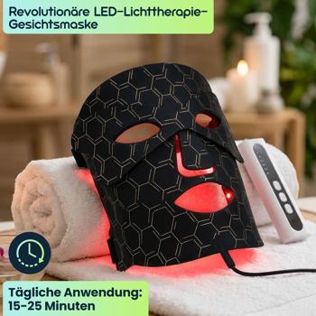 Preview: Revolutionäre LED-Lichttherapie-Gesichtsmaske: Für ein strahlendes Hautbild - effiziente Gesichtspflege & Beauty-Anwendung für zu Hause