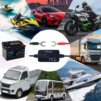 Preview: Contrôleur intelligent de batterie de voiture avec application – surveillance fiable 6-12 V – optimise les performances et la durée de vie de la batterie, IPX7