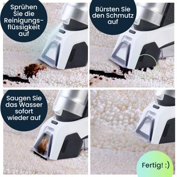 Preview: Kabelloser Profi Waschsauger 60W mit Li-Ion-Akku – Leistungsstarker Fleckenentferner für Polster, Textilien, Teppiche, Autositze – Akku-Reiniger Mobil Effizient Preview: Kabelloser Profi Waschsauger 60W mit Li-Ion-Akku – Leistungsstarker Fleckenentferner für Polster, Textilien, Teppiche, Autositze – Akku-Reiniger Mobil Effizient