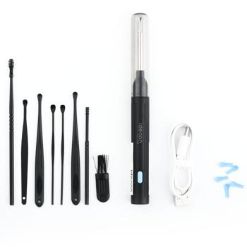 Nettoyeur d’oreille sans fil avec caméra, 14 pièces – cure-oreille intelligent avec caméra de 8 MP, lampe LED, visionnage en direct sur smartphone