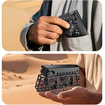 Preview: Drone pieghevole con doppia fotocamera Full HD e portata 120 m – controllo FPV con schermo HD da 4,5 pollici, Optical Flow e zoom 50x