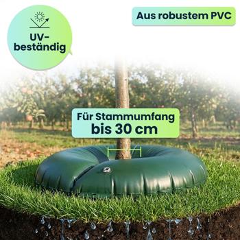 Preview: Baumbewässerungsring 55L für Sträucher & Bäume – Bewässerungsbeutel aus robustem PVC – UV-beständig – für Stammumfang bis 30 cm – Tröpfchensystem