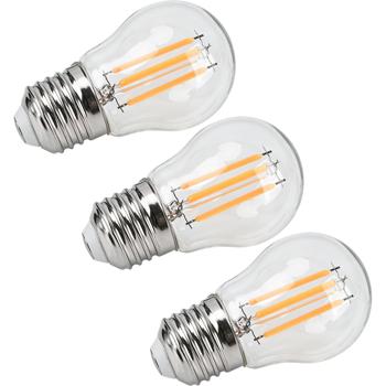 Preview: Set da 3 lampadine LED a filamento G45 E27 4 W 400 lm bianco caldo 2500 K lampadina vintage lampada retrò dimmerabile luce calda forma a sfera Edison lampada a goccia