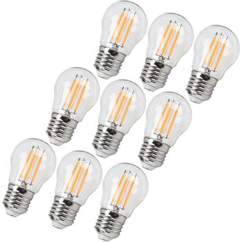 Preview: Set da 9 lampadine LED a filamento G45 E27 4 W 400 lm bianco caldo 2500 K lampadina vintage lampada retrò dimmerabile luce calda forma a sfera Edison lampada a goccia