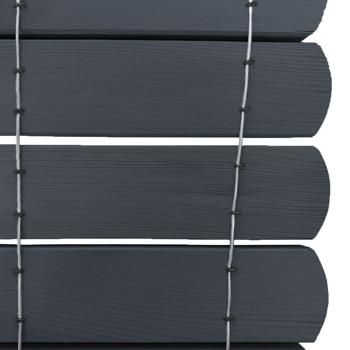 Preview: Robusta bordura per aiuole in legno in elegante grigio scuro, 200 x 20/35 cm - bordura decorativa per aiuole, sentieri e prati, resistente alle intemperie e durevole nel tempo