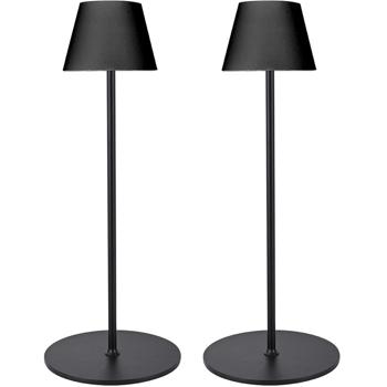 lot de 2 lampadaires LED modernes à hauteur réglable, avec variateur, noir, 50 /90/130 cm - une lumière d‘ambiance élégante pour le salon, la chambre à coucher & le bureau