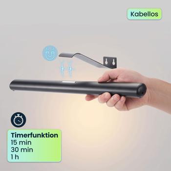 Preview: 2er-Set Elegante Wand- und Bildleuchte mit Fernbedienung & Touch Schalter, USB- & Akkubetrieb, dimmbar: Eine flexible LED-Lampe für Kunst & Ambiente
