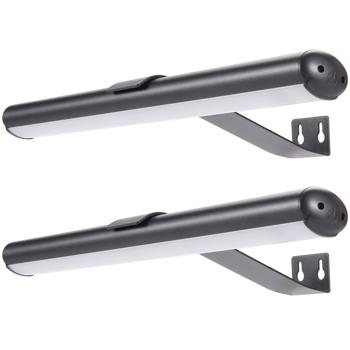 set of 2 Elegant wall and picture light with remote control & touch switch, USB & battery operation, dimmable: A flexible LED lamp for art & ambience
