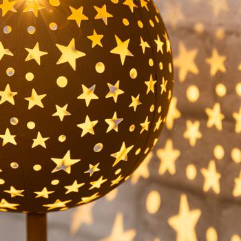Preview: Incantevole palla luminosa solare Star Magic (Ø 18 cm): magica proiezione di luce per il giardino e il balcone, che crea suggestivi motivi stellari - il vostro punto di forza!