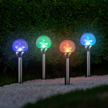 Preview: 8er-Set Dekorative Solar-Gartenlampe mit Crackle-Effekt-Kugel & Erdspiess, bunt – Garten-Wegelicht & Romantische Gartenbeleuchtung, ideal für Rasen & Beete Preview: 8er-Set Dekorative Solar-Gartenlampe mit Crackle-Effekt-Kugel & Erdspiess, bunt – Garten-Wegelicht & Romantische Gartenbeleuchtung, ideal für Rasen & Beete