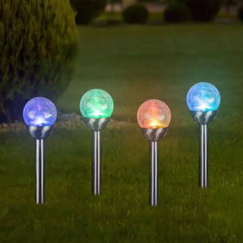 Preview: 8er-Set Dekorative Solar-Gartenlampe mit Crackle-Effekt-Kugel & Erdspiess, bunt – Garten-Wegelicht & Romantische Gartenbeleuchtung, ideal für Rasen & Beete Preview: 8er-Set Dekorative Solar-Gartenlampe mit Crackle-Effekt-Kugel & Erdspiess, bunt – Garten-Wegelicht & Romantische Gartenbeleuchtung, ideal für Rasen & Beete