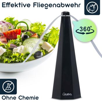 Preview: 4er-Set Mobiler 2-Flügel Insektenvertreiber Batterie & USB: Sanfte, effektive Fliegenabwehr für Tisch & unterwegs, flexibel beim Essen & Outdoor