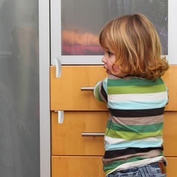 Preview: Protection anti-pincement de porte (lot de 10) - Mousse flexible EVA blanc - Sûr, durable, facile à installer - Pour portes & fenêtres