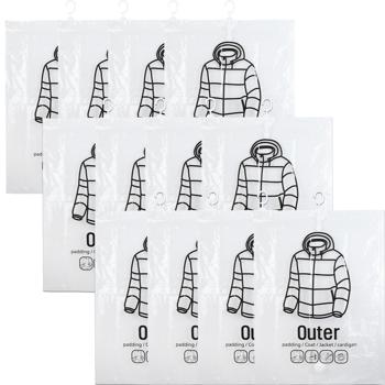 set di 12 sacchetti sottovuoto con ganci per abiti, 67 x 90 cm: un efficiente sacchetto per indumenti e biancheria da letto - per proteggere i vostri tessuti