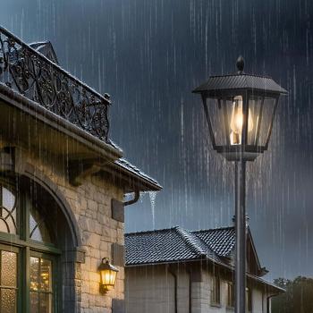 Preview: High-performance solar LED garden lantern with twilight sensor - dimmable & weatherproof IP44. For atmospheric moments in the garden and on the patio