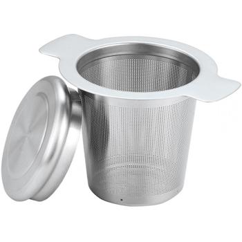 Hochwertiges Teesieb Edelstahl mit Deckel – Teefilter mit Abtropfschale – Saubere Teezubereitung für Ihre Tasse