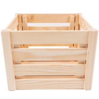 Preview: set of 2 Sturdy wooden box, S: A versatile storage box for toys, office & stylish living ambience
